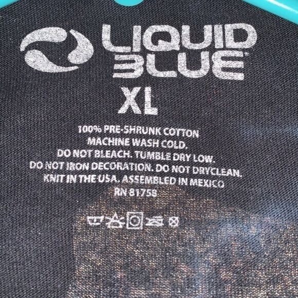 Liquid Blue XL Tie-Dye Psychedelic Space Mushroom Graphic T-Shirt - Picture 2 of 7